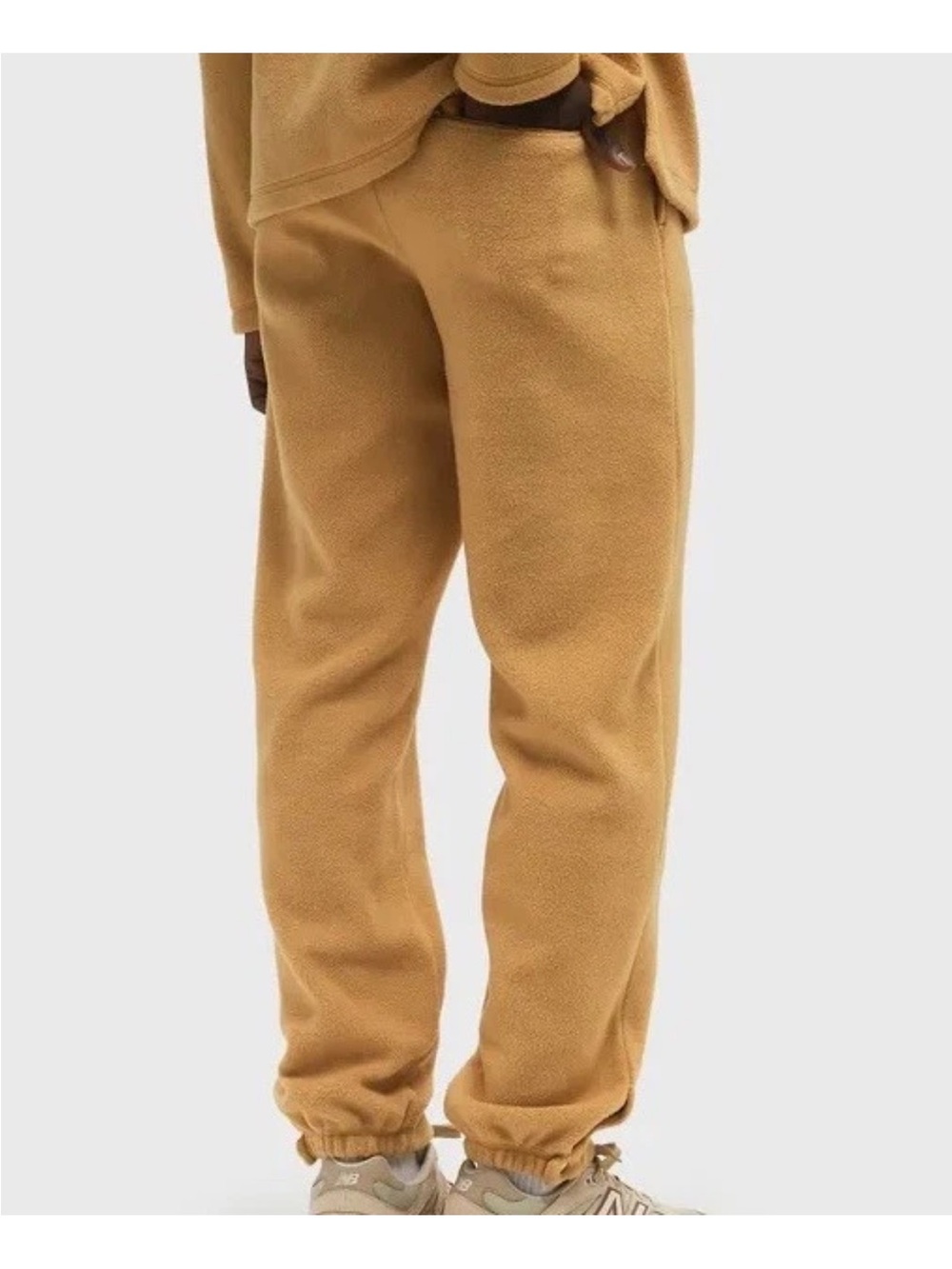 New Balance Made in USA Sherpa Fleece Pant Dolce Beige Sz Medium‎ MP43540 - Picture 3 of 10